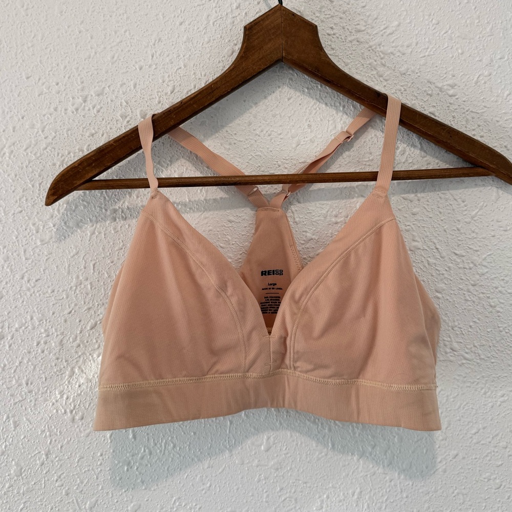 REi co-op nude bra active bralette yoga sports bra women’s Lg